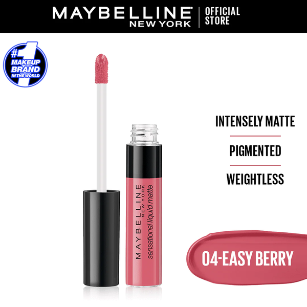 Maybelline Color Sensational Liquid Matte Lip Gloss Easy Berry 04 Easy Berry, Lip Gloss And Balm, Maybelline, Chase Value
