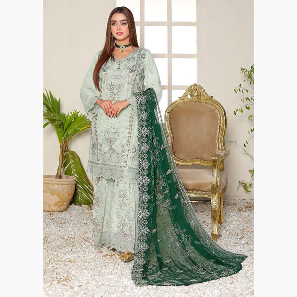 Bin Hameed Haiza Chiffon Semi Stitched Sharara -  EKR-4359, Women, 3Pcs Shalwar Suit, Rana Arts, Chase Value