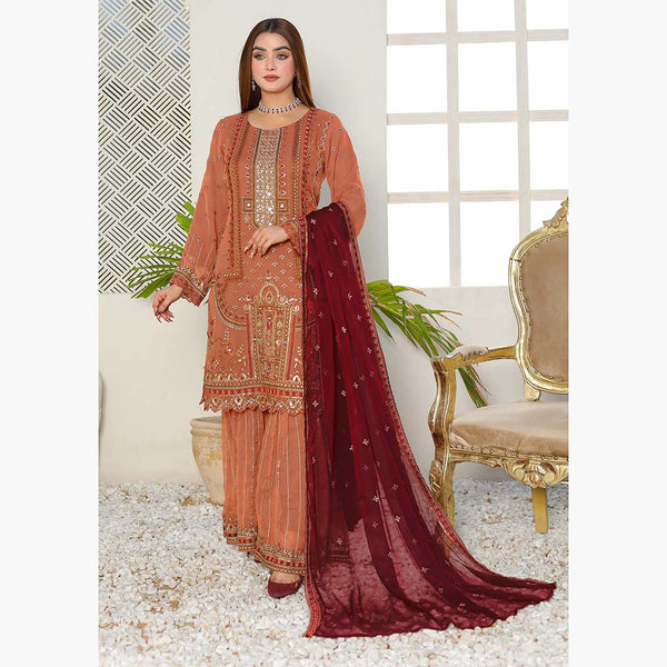 Bin Hameed Haiza Chiffon Semi Stitched Sharara -  EKR-4369, Women, 3Pcs Shalwar Suit, Rana Arts, Chase Value