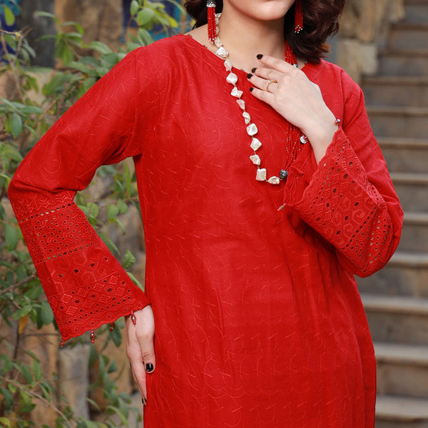 Eminent Cotton Lawn Schiffli & Chikankari Unstitched 2Pcs Suit - 12, Women, 3Pcs Shalwar Suit, Eminent, Chase Value