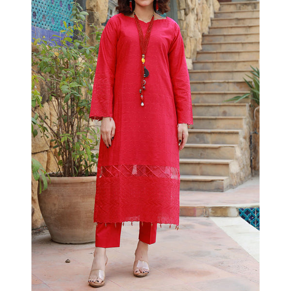 Eminent Cotton Lawn Schiffli & Chikankari Unstitched 2Pcs Suit - 6, Women, 3Pcs Shalwar Suit, Eminent, Chase Value