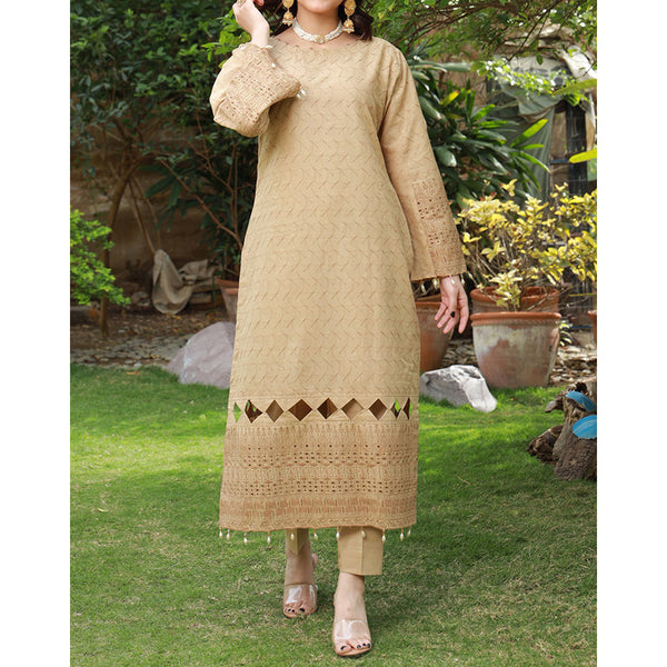Eminent Cotton Lawn Schiffli & Chikankari Unstitched 2Pcs Suit - 8, Women, 3Pcs Shalwar Suit, Eminent, Chase Value