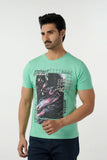Eminent Men's Round Neck Half Sleeves Printed T-Shirt - Spring Bud, Men's T-Shirts & Polos, Eminent, Chase Value