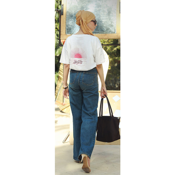 Eminent Women's Half Sleeves T-Shirt - Oatmeal