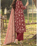 Zarineh Everyday Khaddar Printed Suit - 3 Pc