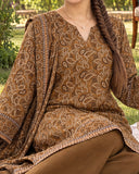 Zarineh Everyday Khaddar Printed Suit - 3 Pc