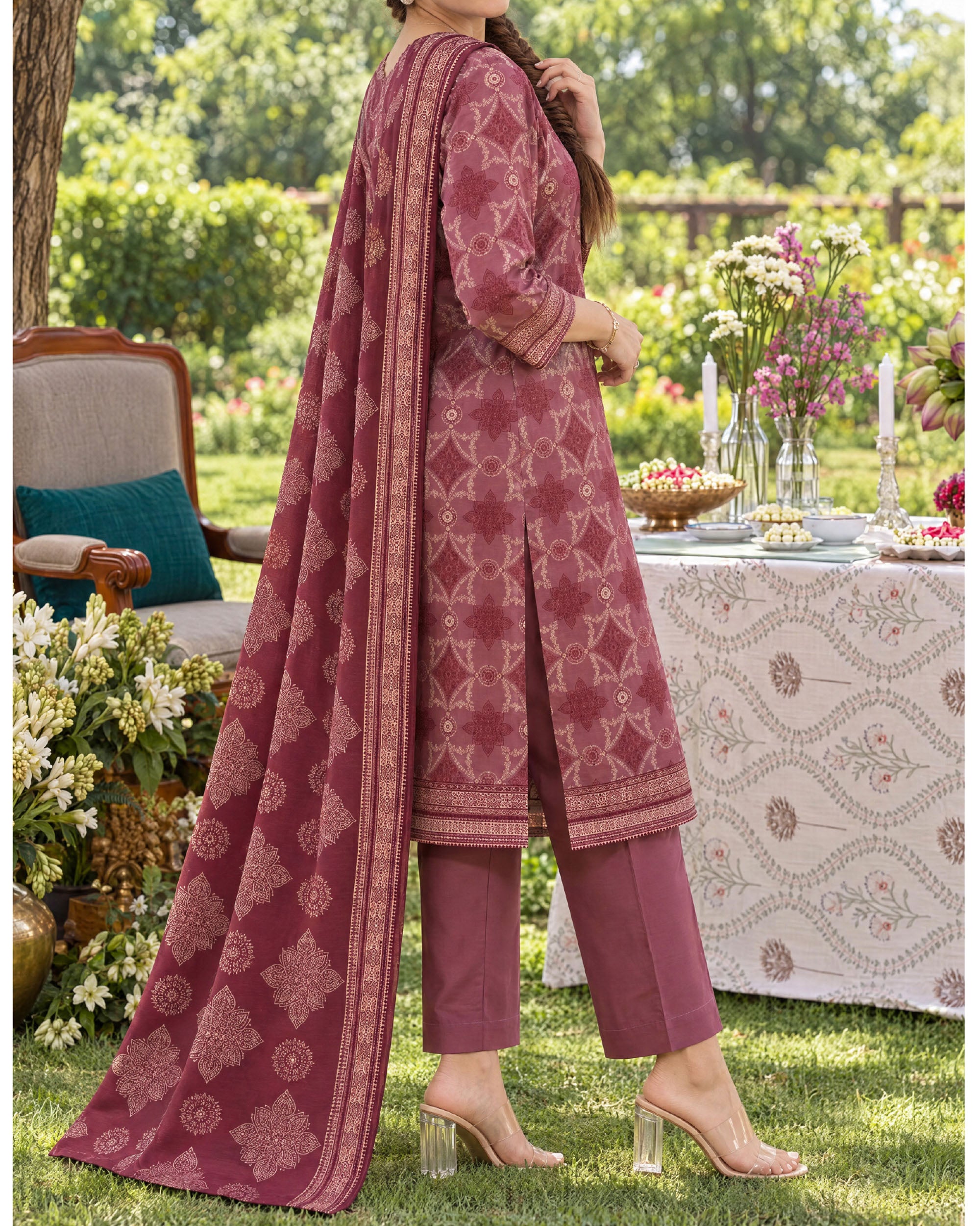 Zarineh Everyday Khaddar Printed Suit - 3 Pc