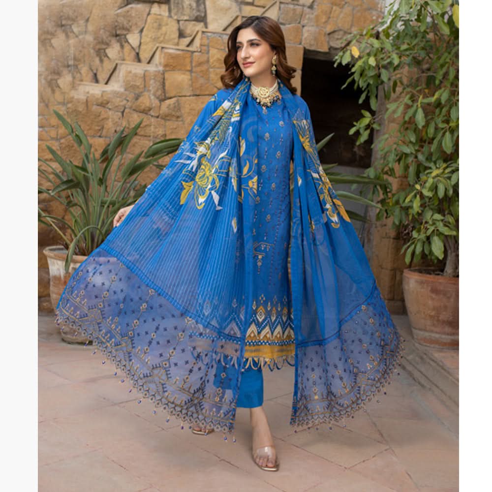 Schick Viscose With Fancy Dupatta Unstitched 3Pcs Suit - 10, Women, 3Pcs Shalwar Suit, MI Creation, Chase Value