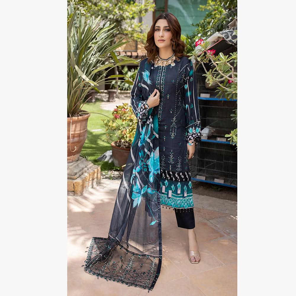 Schick Viscose With Fancy Dupatta Unstitched 3Pcs Suit - 4, Women, 3Pcs Shalwar Suit, MI Creation, Chase Value