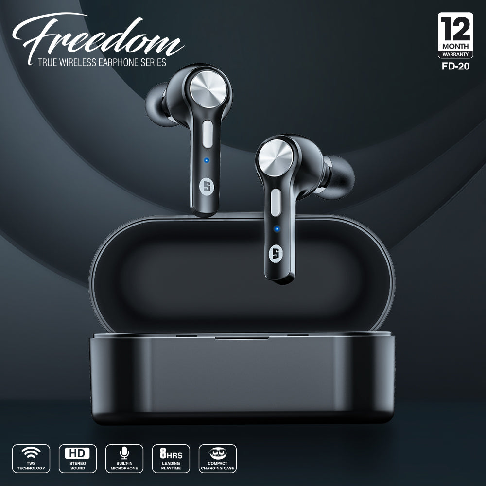 Wireless Earphones Fd-20 - Black, Airbuds, Chase Value, Chase Value