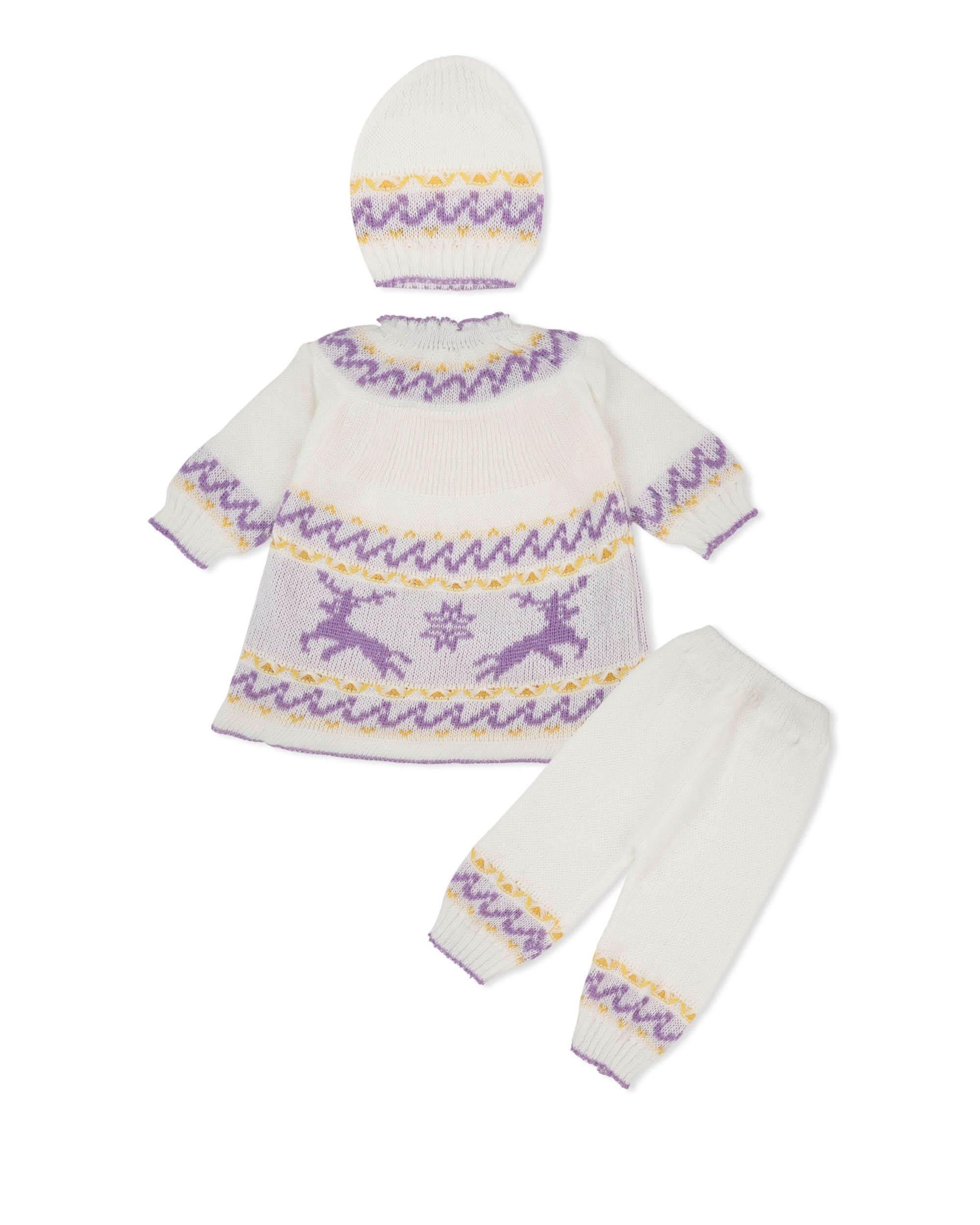 Newborn Girls Irani Suit 3 Piece Set, Newborn Girls Sets & Suits, Chase Value, Chase Value