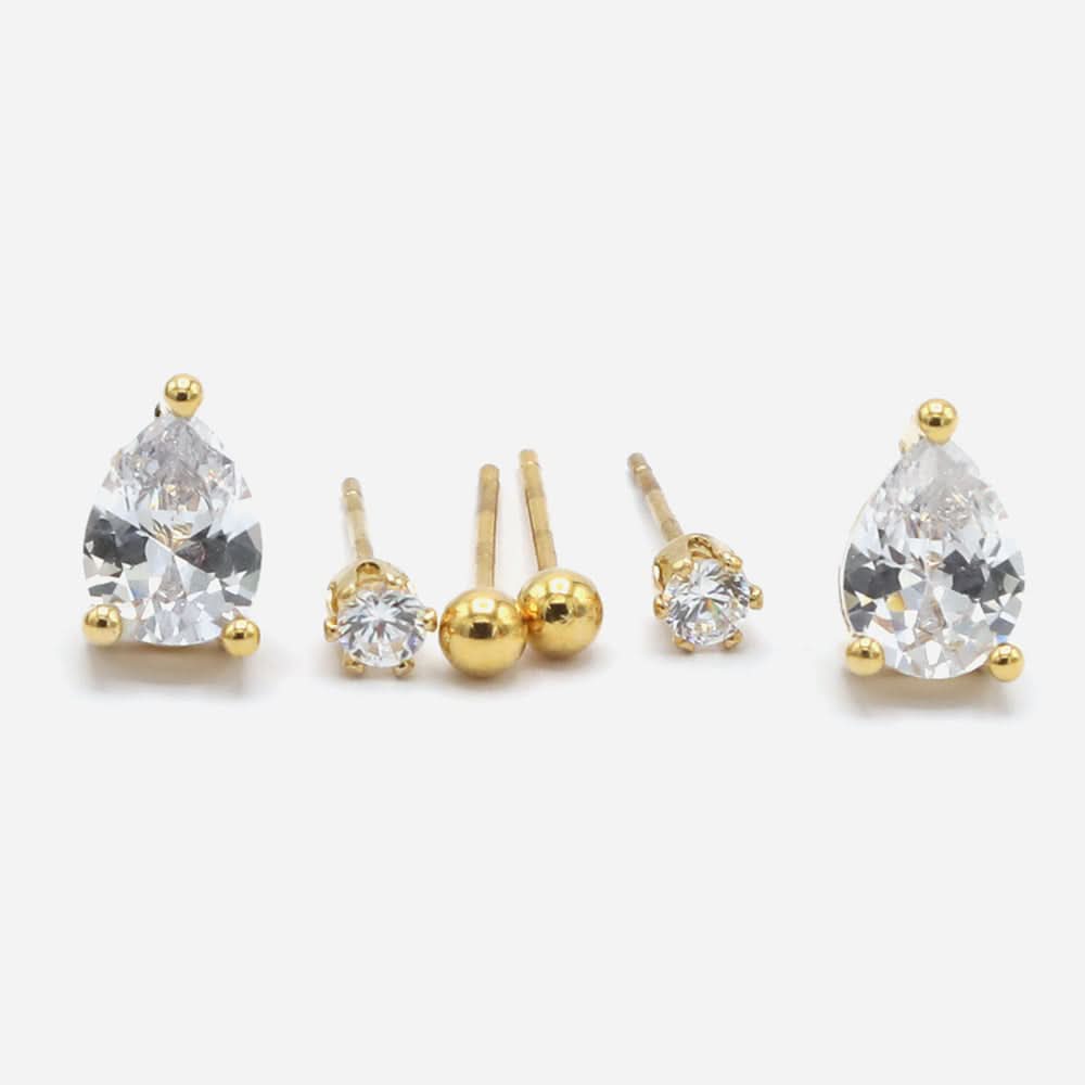 Women's Stud Earring - Golden, Women Earrings & Tops, Chase Value, Chase Value