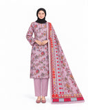 Al Jannat Dhanak Printed Suit - 3 Pc