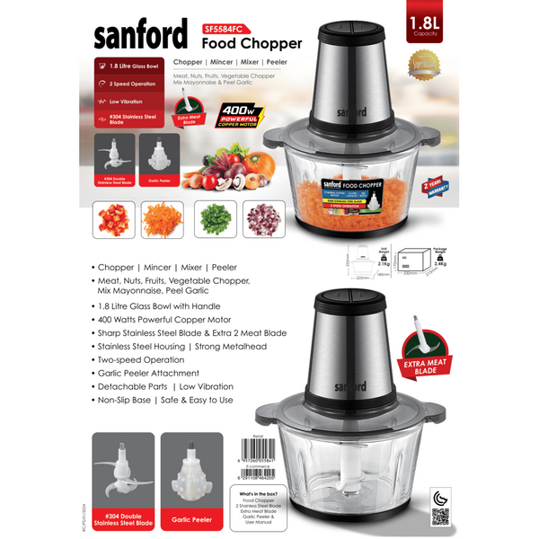 Sanford Food Chopper & Garlic Peeler