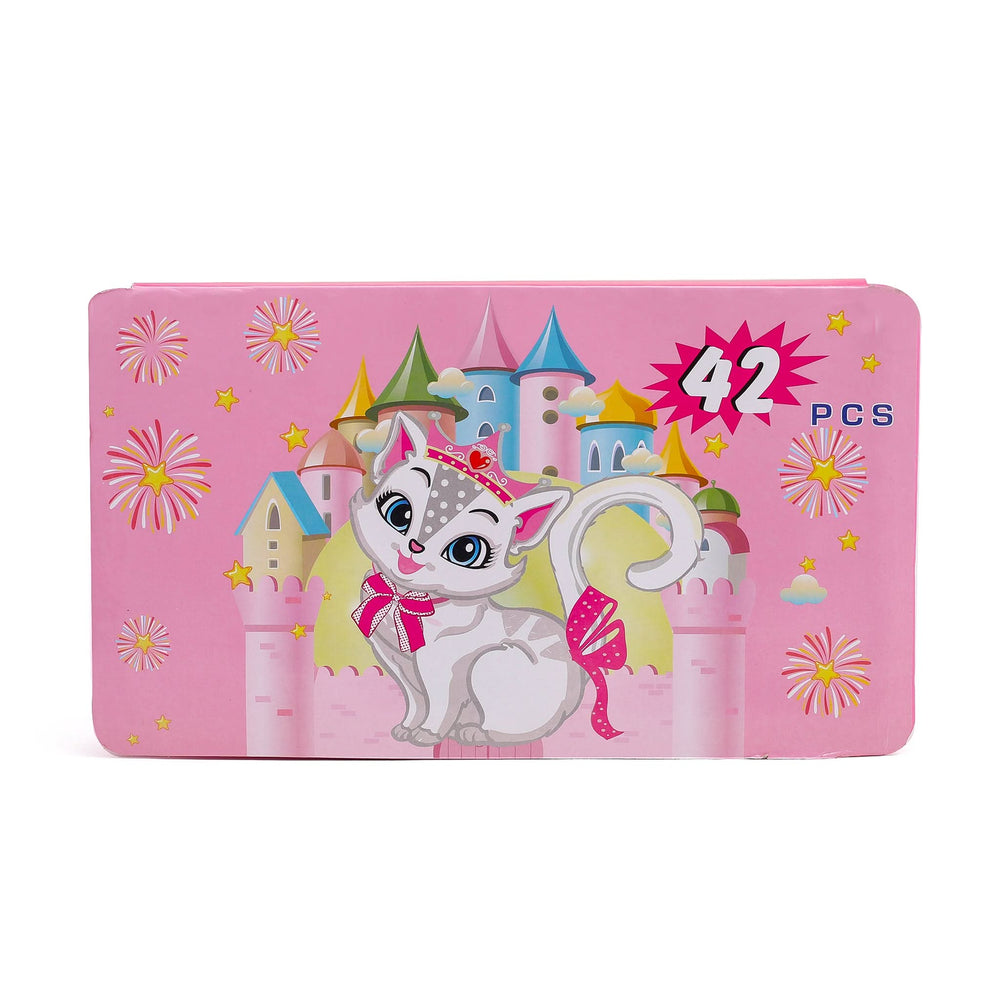 Color Kit Pack of 42 - Pink, Stationary Pouch & Box, Chase Value, Chase Value