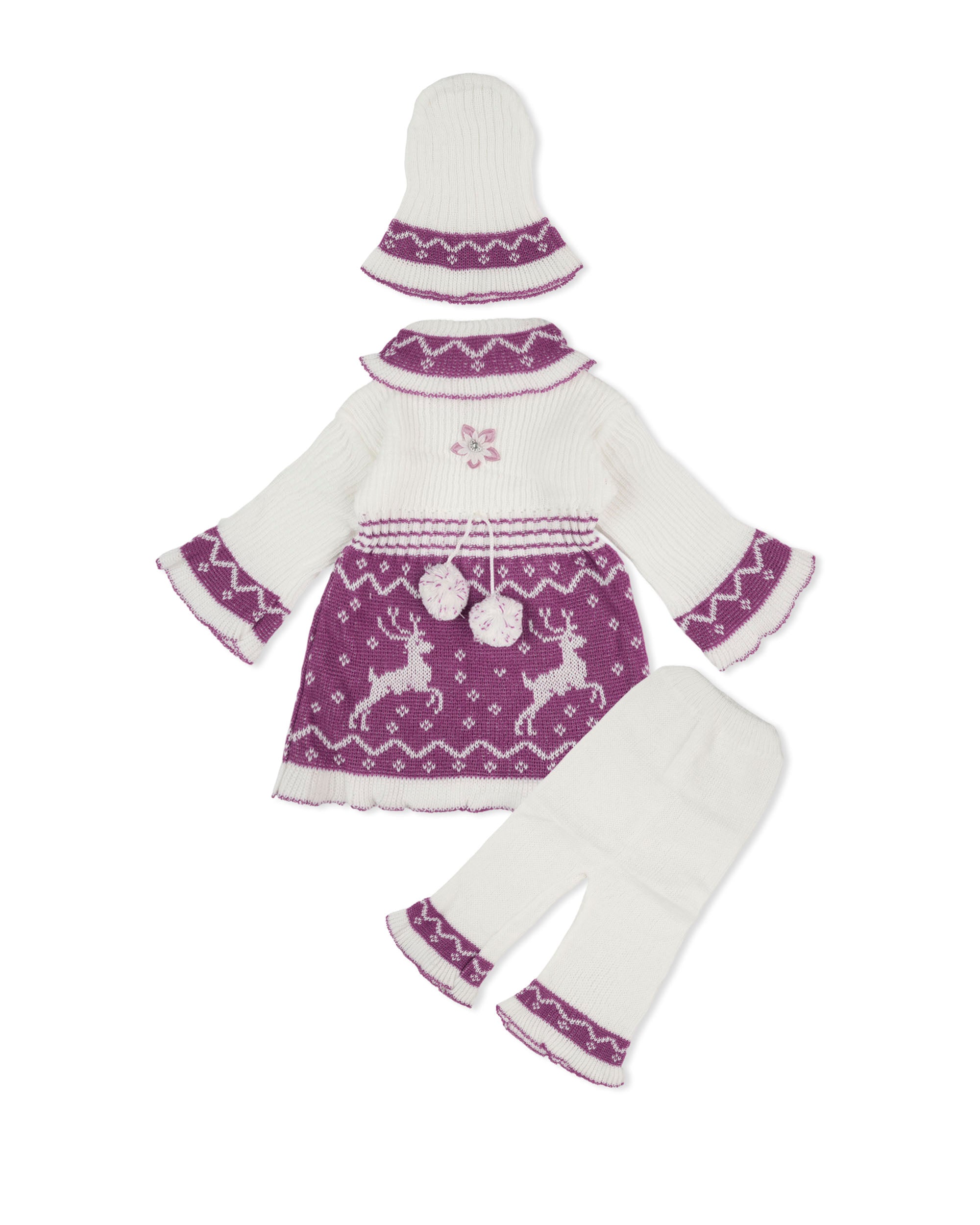 Newborn Girls Irani Suit 3 Piece Set, Newborn Girls Sets & Suits, Chase Value, Chase Value