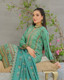 Gulfishan By RA-Bin Hameed Embroidered Unstitched 3Pcs Suit With Shawl - SF-2019, Women, 3Pcs Shalwar Suit, Rana Arts, Chase Value