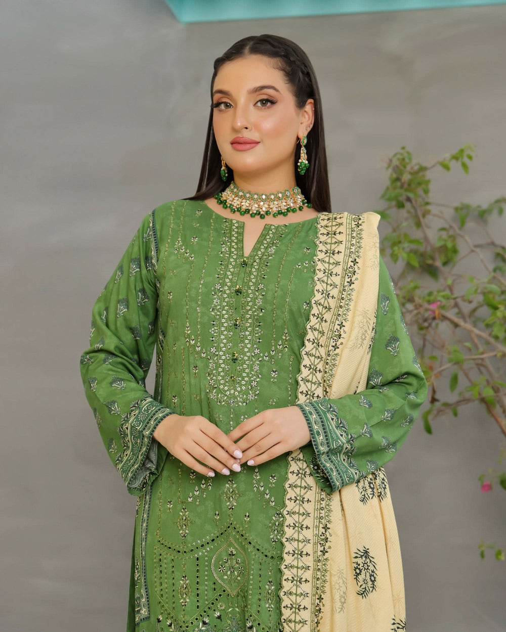 Gulfishan By RA-Bin Hameed Embroidered Unstitched 3Pcs Suit With Shawl - TS-2013, Women, 3Pcs Shalwar Suit, Rana Arts, Chase Value