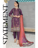 Gulfishan By RA-Bin Hameed Embroidered Unstitched 3Pcs Suit With Shawl - SF-2021, Women, 3Pcs Shalwar Suit, Rana Arts, Chase Value