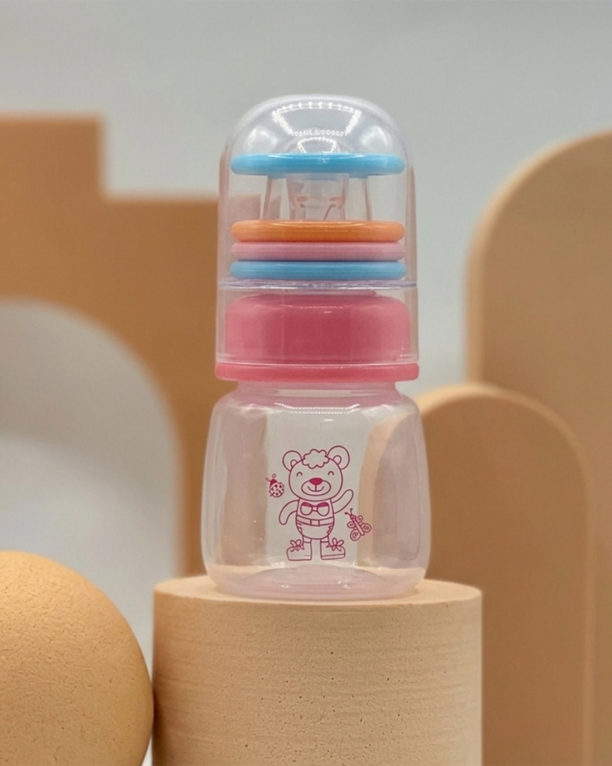 Mum Love Pp Rattle Cap Feeding Bottle 80ML