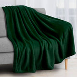Mansion Solid Flannel Single Compact Throw - Green, Blanket, Chase Value, Chase Value