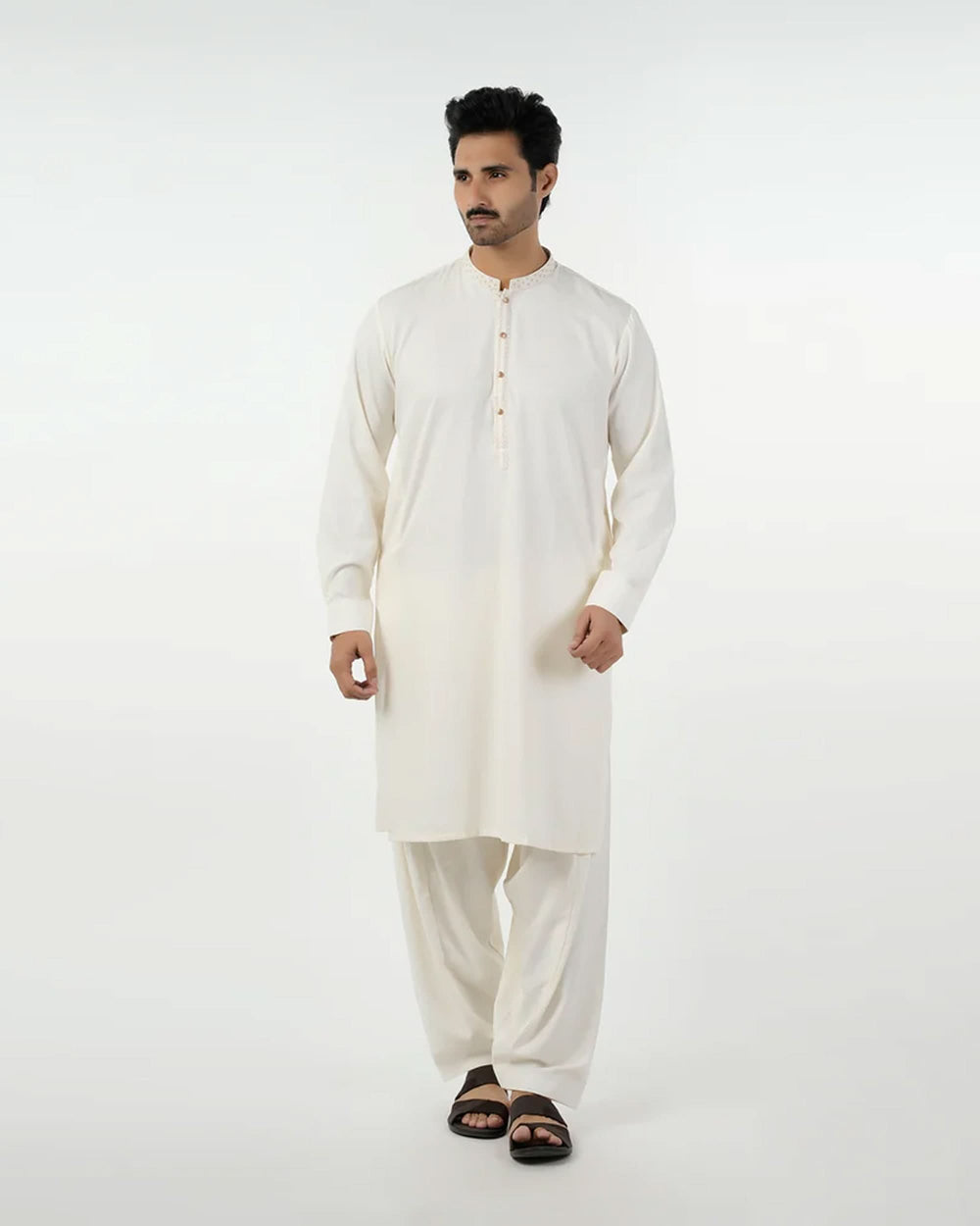 Eminent Men's Kurta Shalwar Suit - Off White, Men's Shalwar Kameez, Eminent, Chase Value