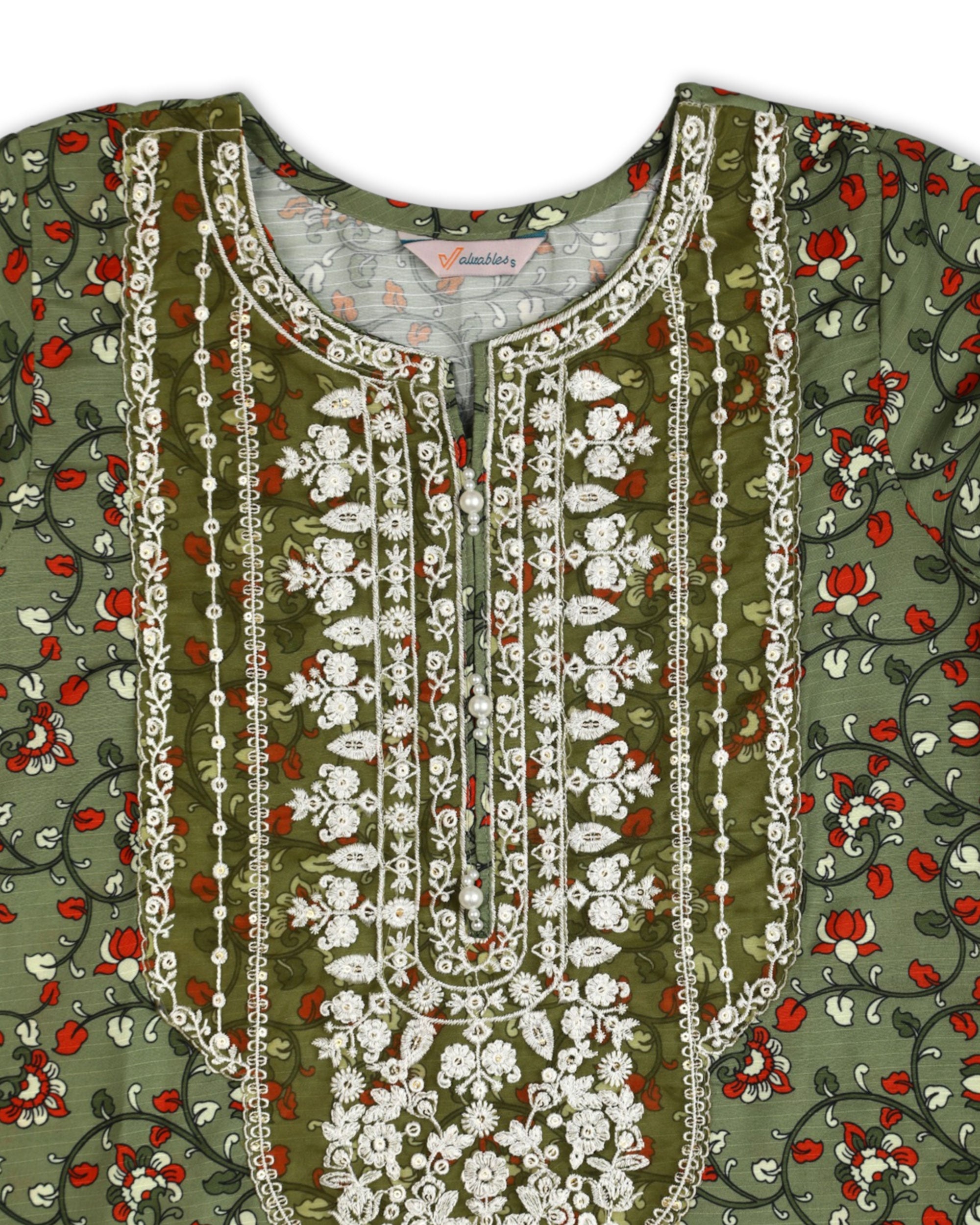 Valuables Women's Embroidered 3Pc Suit