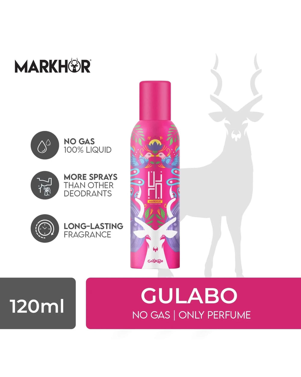 Markhor Body Spray Noir - 120ml, Men Body Spray & Mist, Chase Value, Chase Value