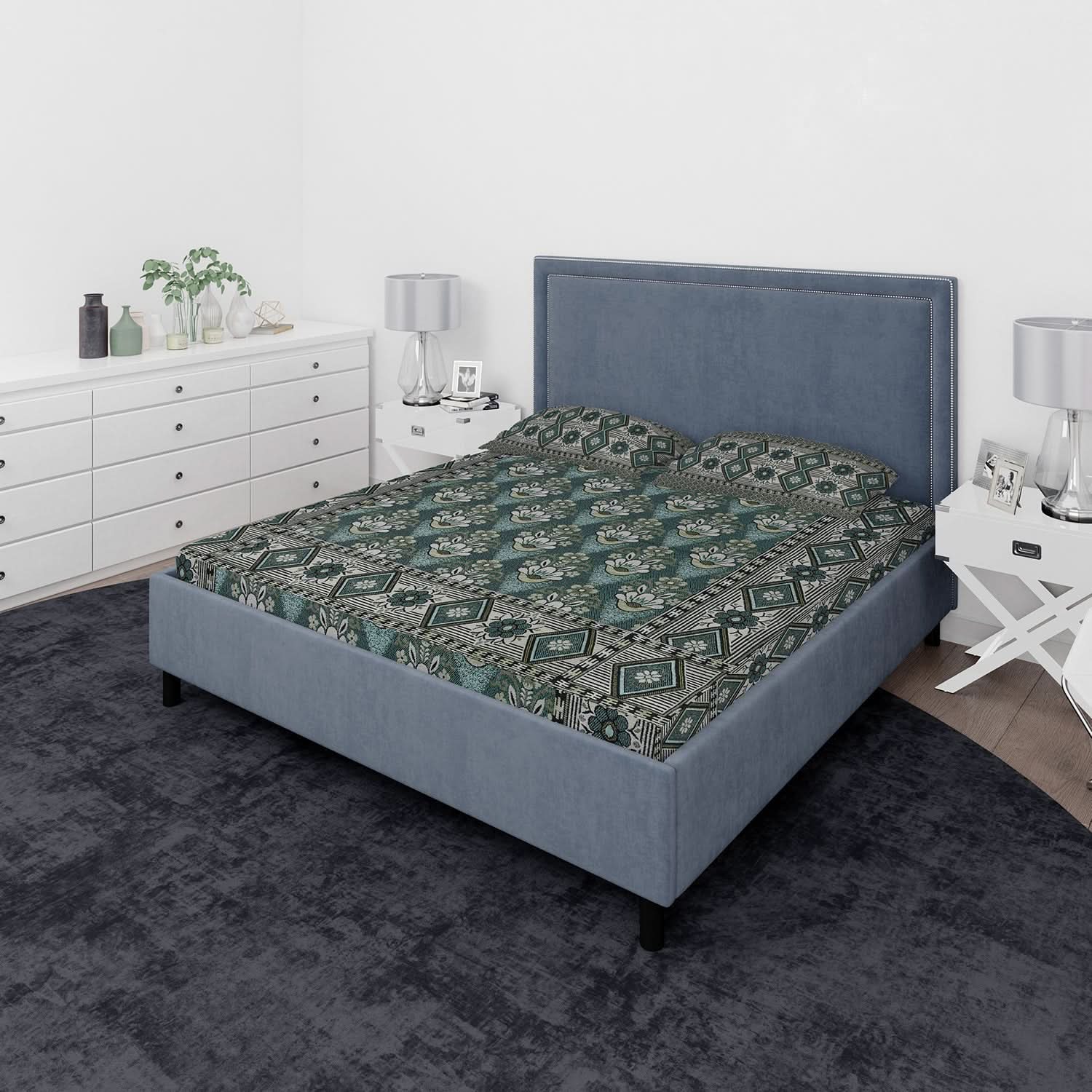 Valuable Gultex Double Bed Sheet - H, Double Size Bed Sheet, Chase Value, Chase Value