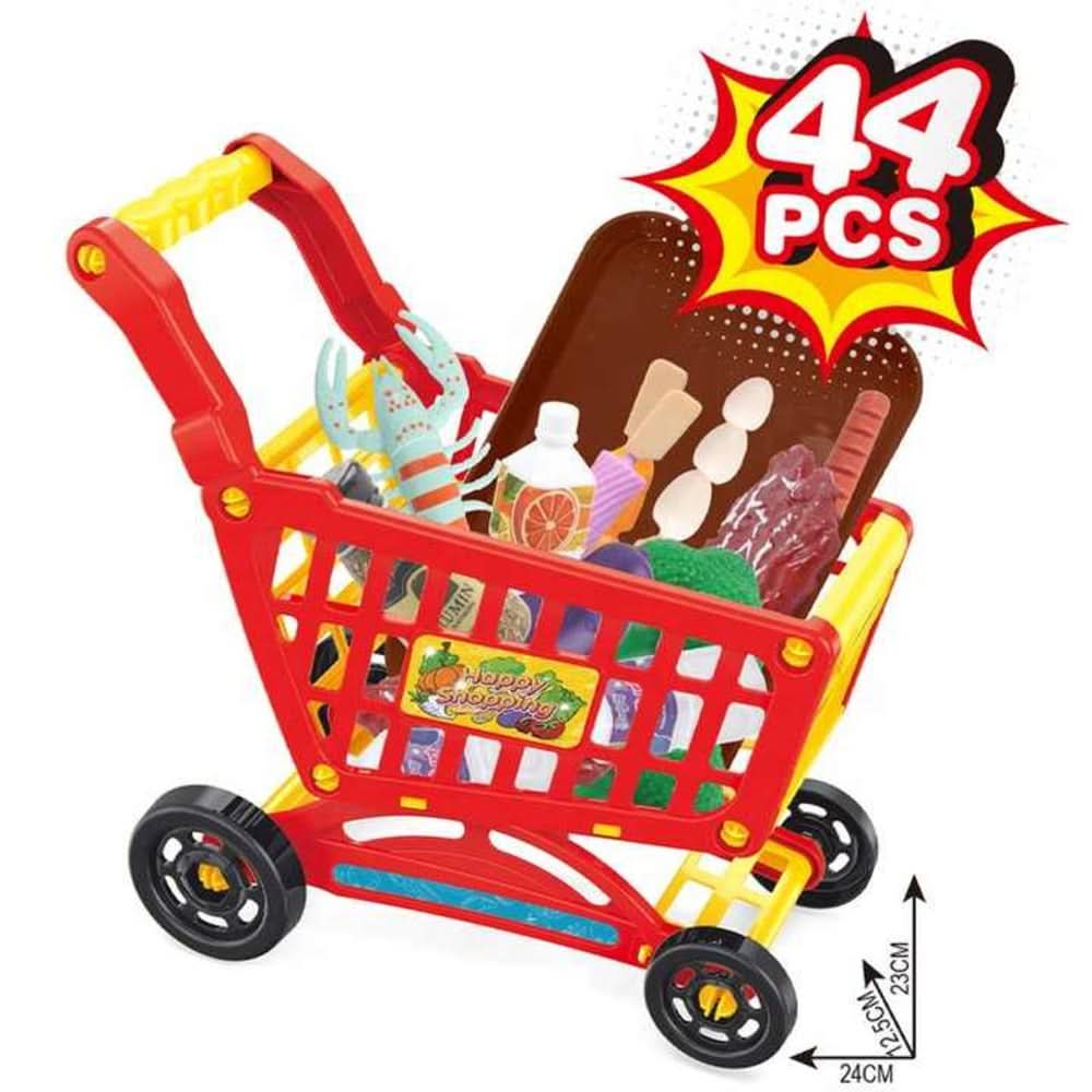 3 in 1 BBQ Shopping Cart Cash Register - Red, Educational Toys, Chase Value, Chase Value