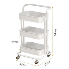 Multifunctional Storage Trolley Rack 3 Layer
