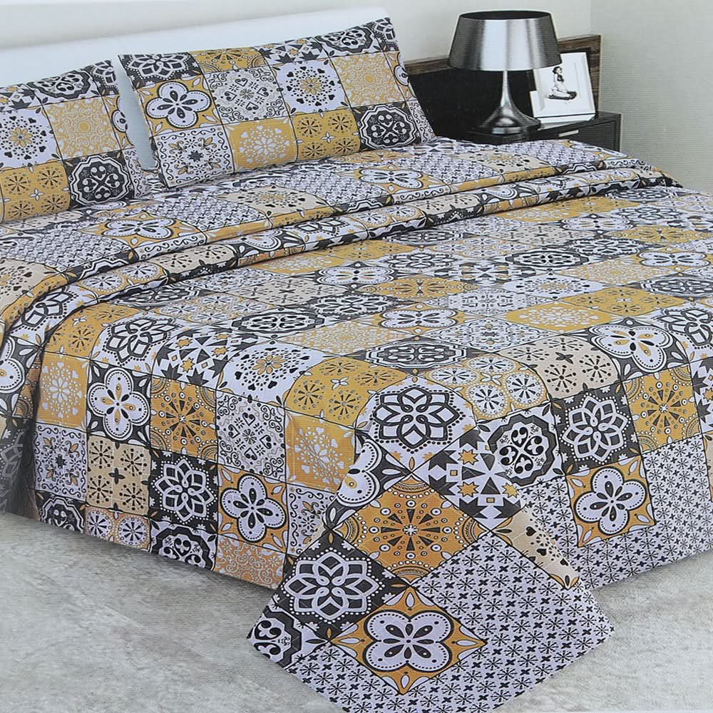 Double Bedsheet 3Pcs - Multi Color, Double Size Bed Sheet, Chase Value, Chase Value