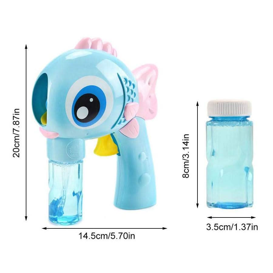 Bubble Gun with 2 Bottles – Automatic Bubble Blaster Toy - Cyan, Weapon Toys, Chase Value, Chase Value
