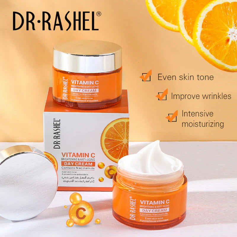 Dr. Rashel Vitamin C Brightening & Anti Aging Day Cream, 50g, Creams & Lotions, Dr Rashel, Chase Value