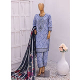 Hira Printed Lawn Embroidered 3Pcs Suit with Bember Dupatta - 4, Women, 3Pcs Shalwar Suit, Leeds Textile, Chase Value