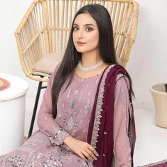 Bin Hameed Hoorain Luxury Chiffon Embroidered 3pcs Suit - 5, Women, 3Pcs Shalwar Suit, Tawakkal Fabrics, Chase Value