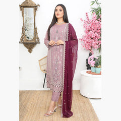 Bin Hameed Hoorain Luxury Chiffon Embroidered 3pcs Suit - 5, Women, 3Pcs Shalwar Suit, Tawakkal Fabrics, Chase Value