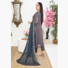 Bin Hameed Hoorain Luxury Chiffon Embroidered 3pcs Suit - 9, Women, 3Pcs Shalwar Suit, Tawakkal Fabrics, Chase Value