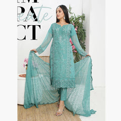 Bin Hameed Hoorain Luxury Chiffon Embroidered 3pcs Suit - 2, Women, 3Pcs Shalwar Suit, Tawakkal Fabrics, Chase Value