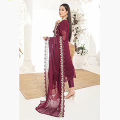 Bin Hameed Hoorain Luxury Chiffon Embroidered 3pcs Suit - 10, Women, 3Pcs Shalwar Suit, Tawakkal Fabrics, Chase Value