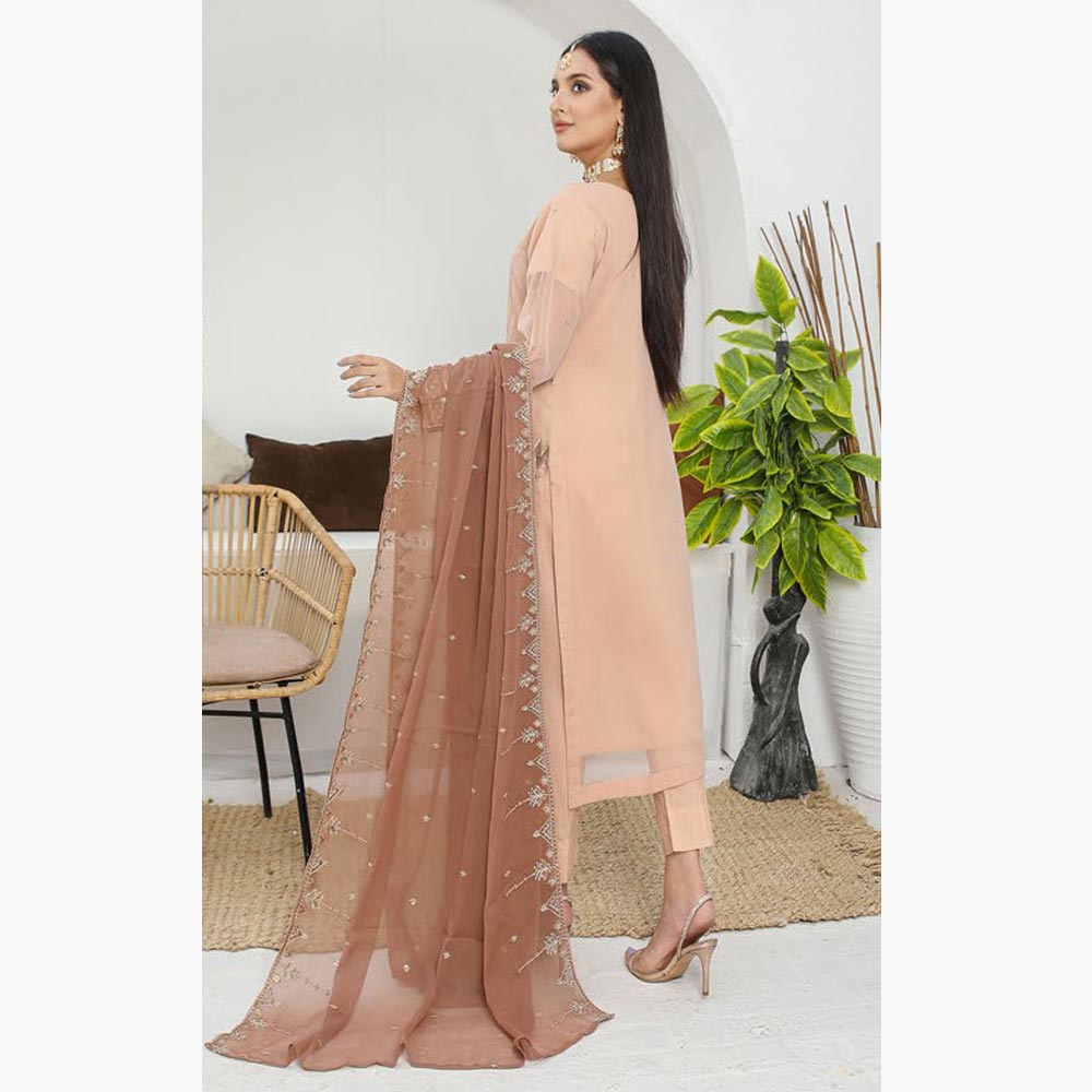 Bin Hameed Hoorain Luxury Chiffon Embroidered 3pcs Suit - 7, Women, 3Pcs Shalwar Suit, Tawakkal Fabrics, Chase Value