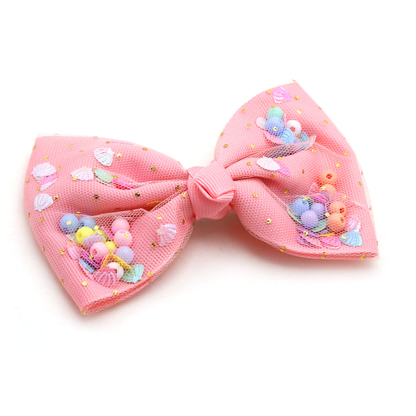 Girls Fancy Hair Pins Bow - Pink