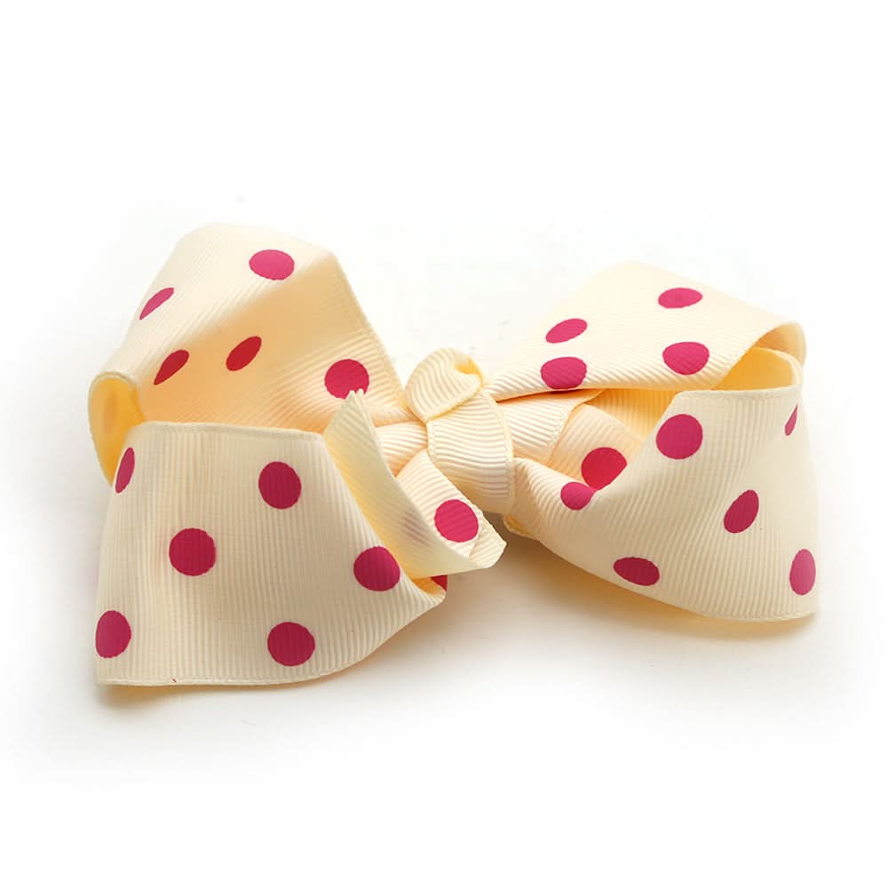 Girls Fancy Hair Pins Bow - Cream, Girls Hair Accessories, Chase Value, Chase Value