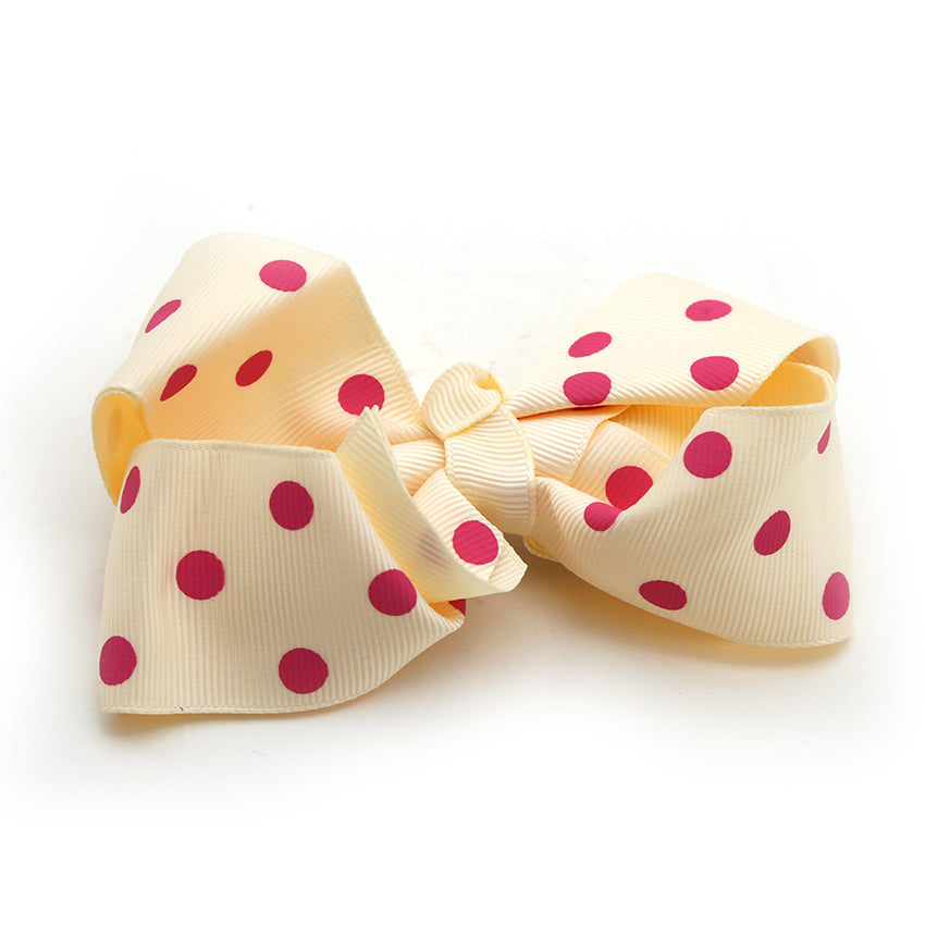 Girls Fancy Hair Pins Bow - Cream