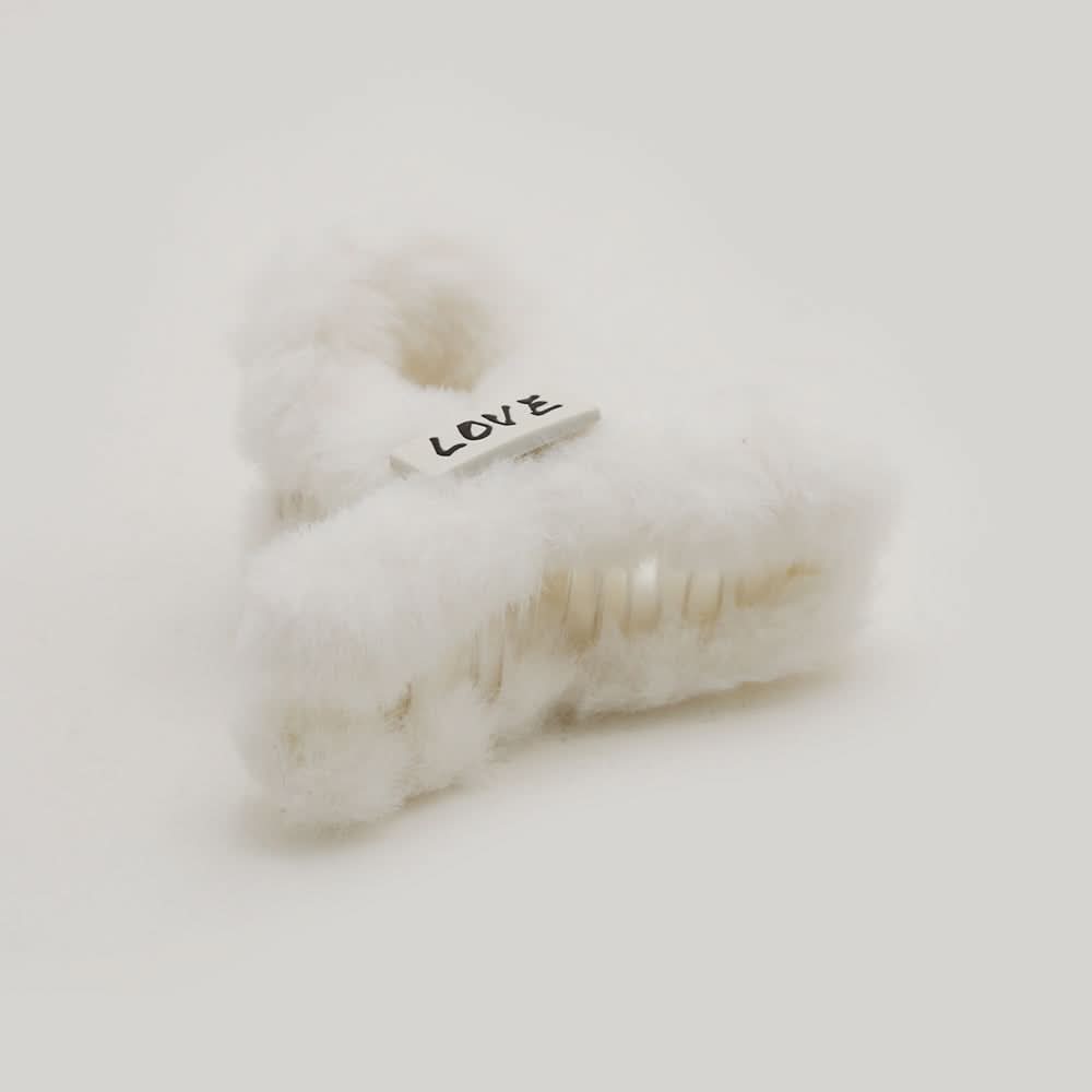 Small Furr Hair Catcher - White, Women Hair & Head Jewellery, Chase Value, Chase Value