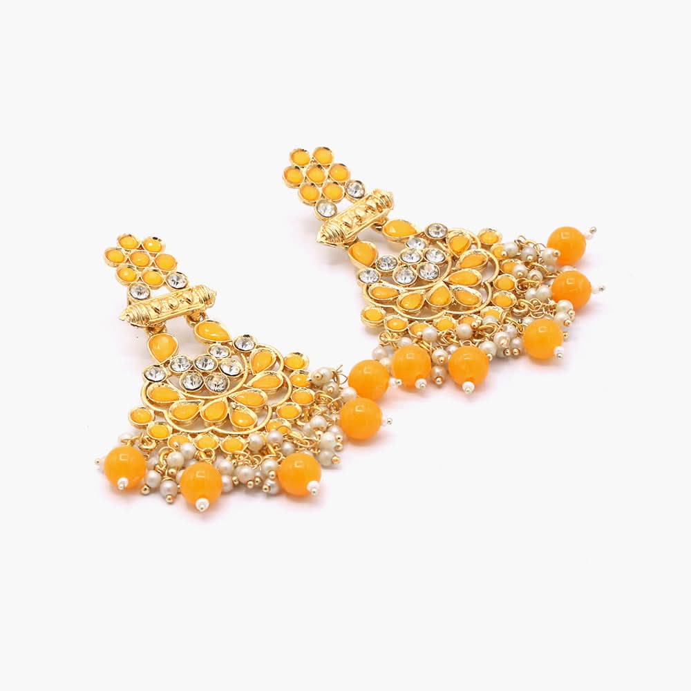 Women's Fancy Earing - Yellow, Women Earrings & Tops, Chase Value, Chase Value