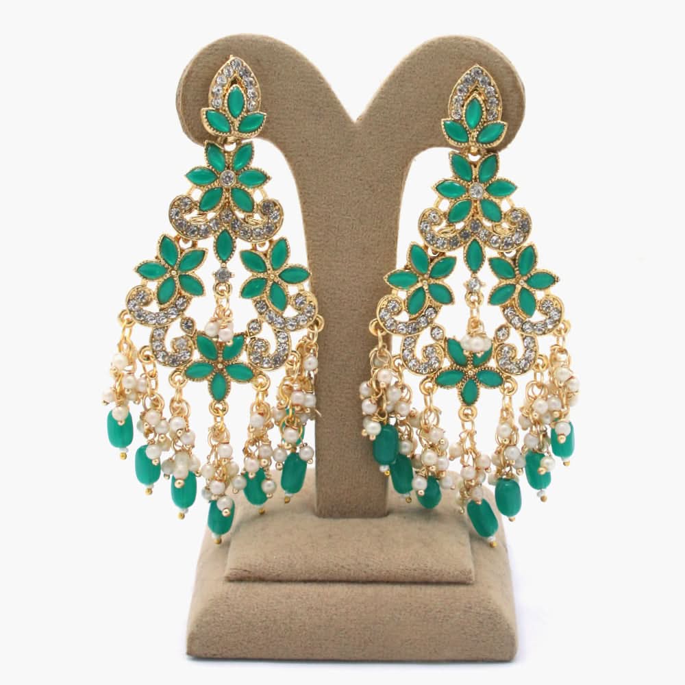 Women's Fancy Earing - Green, Women Earrings & Tops, Chase Value, Chase Value