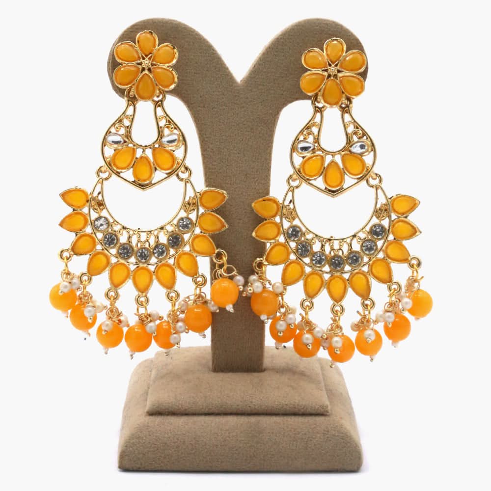 Women's Fancy Earing - Yellow, Women Earrings & Tops, Chase Value, Chase Value