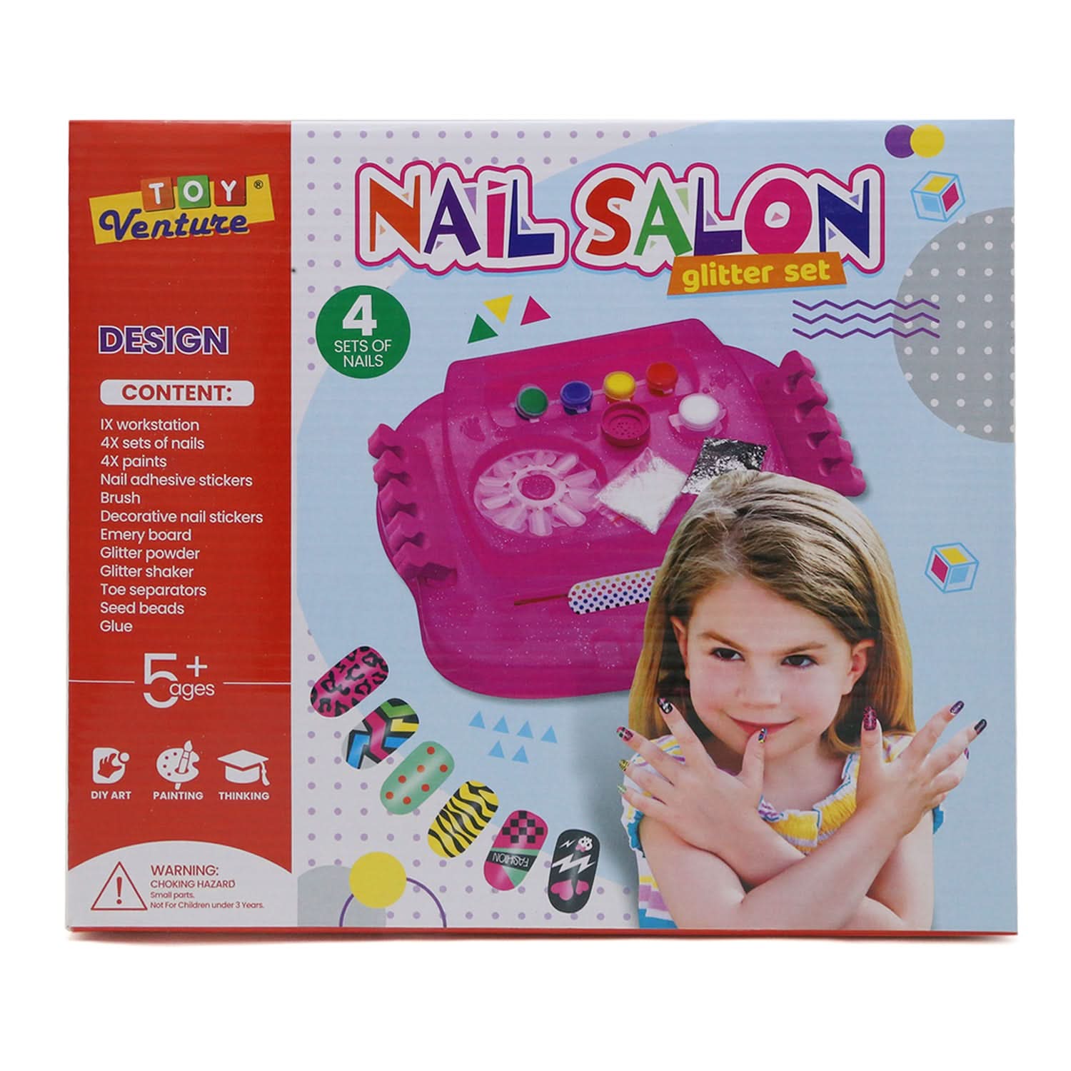 Nail Kits - Multi Color, Kids Cosmetic & Kitchen Sets, Chase Value, Chase Value