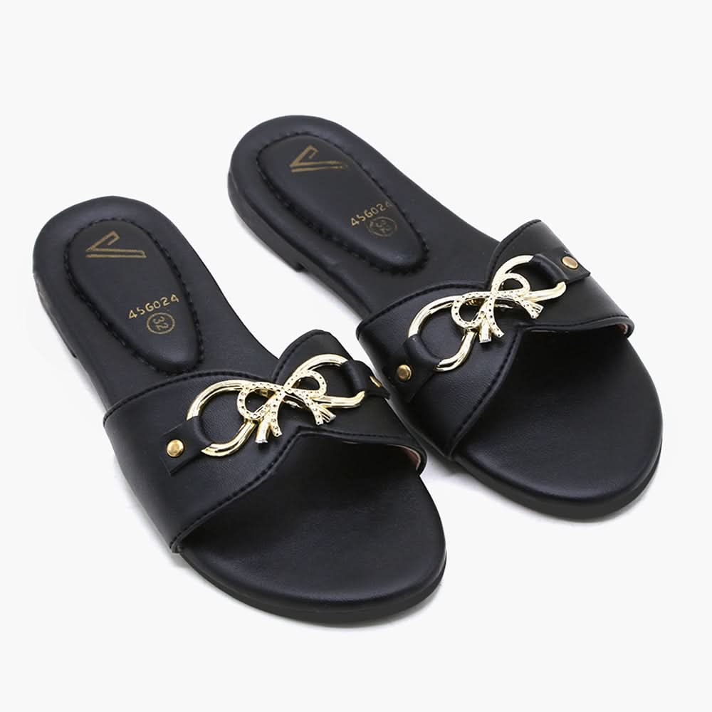 Girls Slipper - Black, Girls Slippers, Chase Value, Chase Value